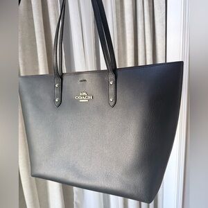 Coach Black Leather Tote